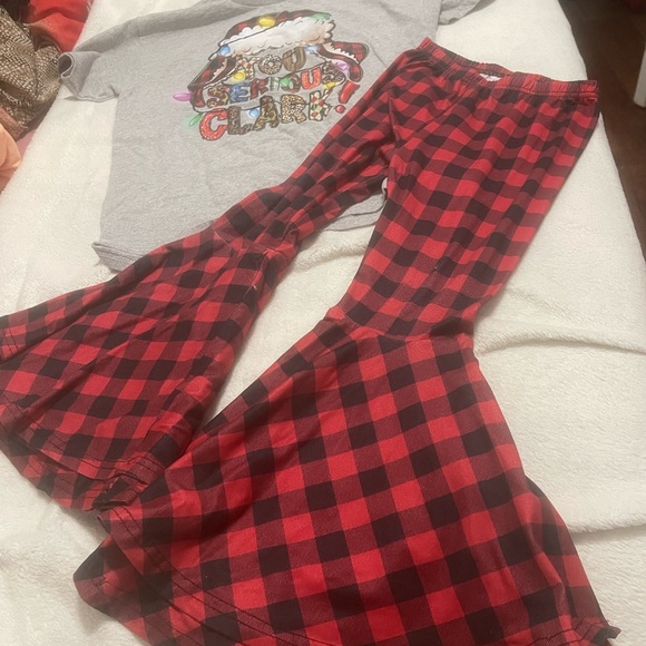 Kids Red and Black Plaid Matching Set - Picture 1 of 2